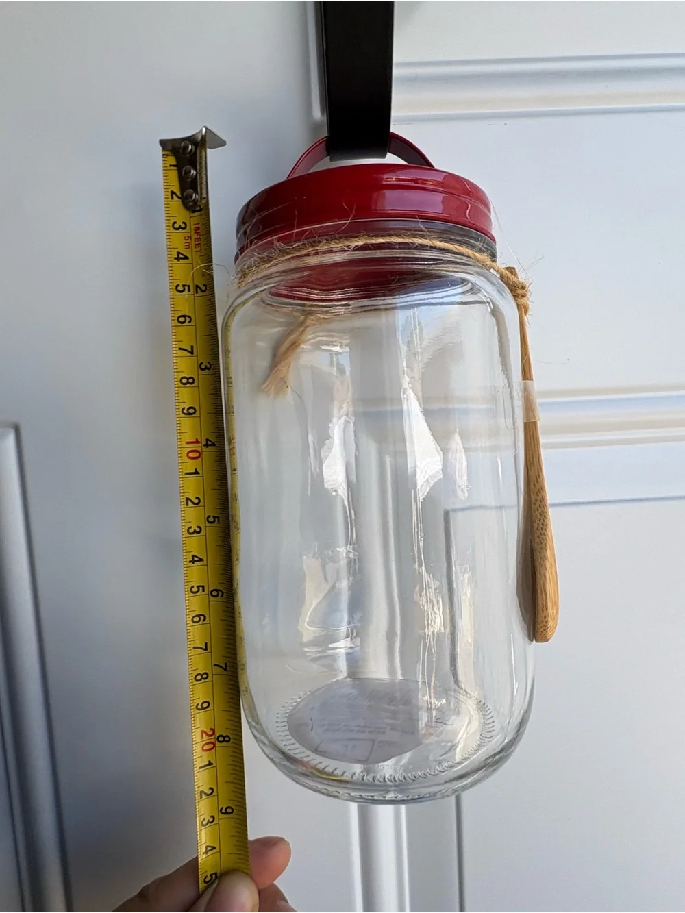 Set of 4 glass storage jars with wooden spoon form Target Bullseye